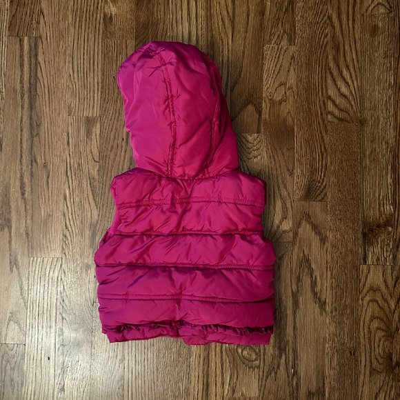 Gymboree pink puffer vest for girls size 12/24 months - Picture 3 of 3
